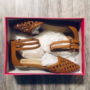 ✨ JustFab cognac Mardell sandals | sz 10
